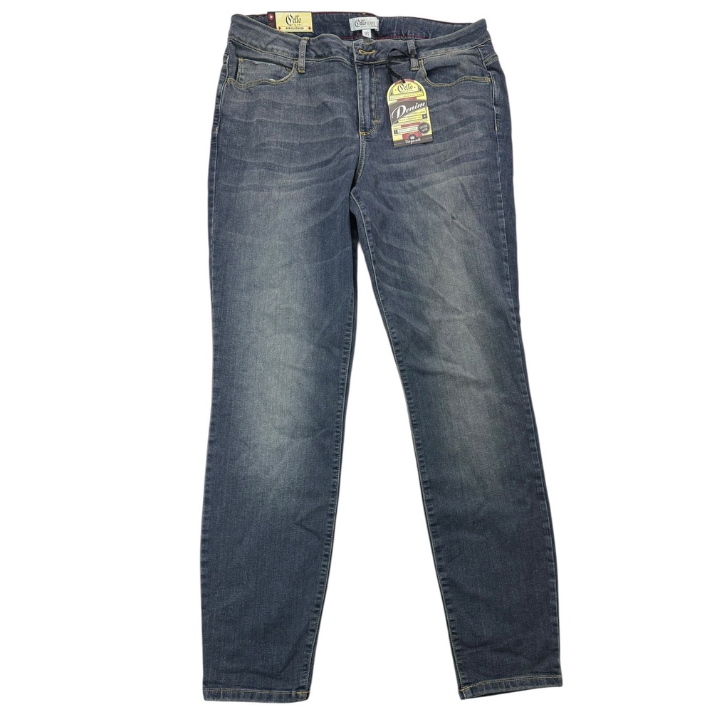 Cello‎ Jeans Women Size 16 Blue Wash Skinny Fit Denim Pants New With Tags